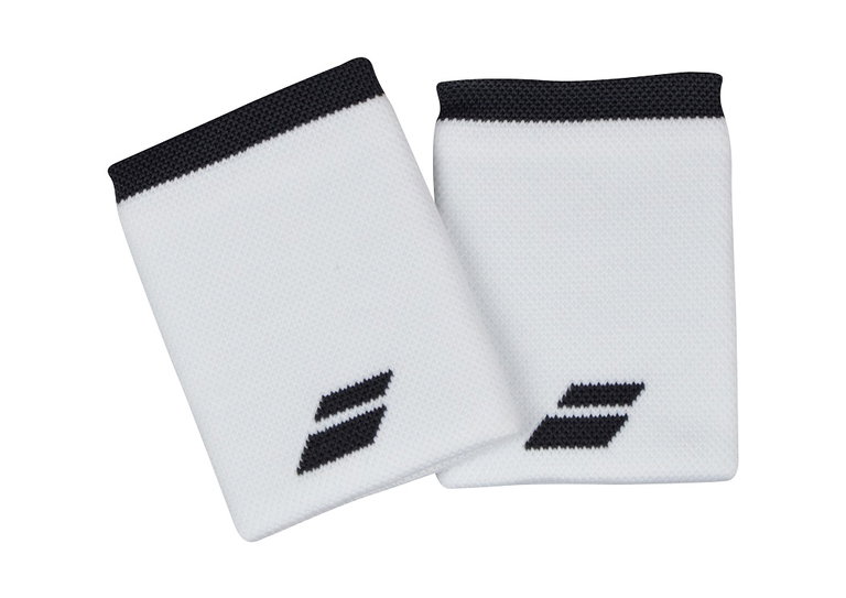 Babolat Schweissband Jumbo Logo Handgelenk weiss/schwarz - 2 Stück